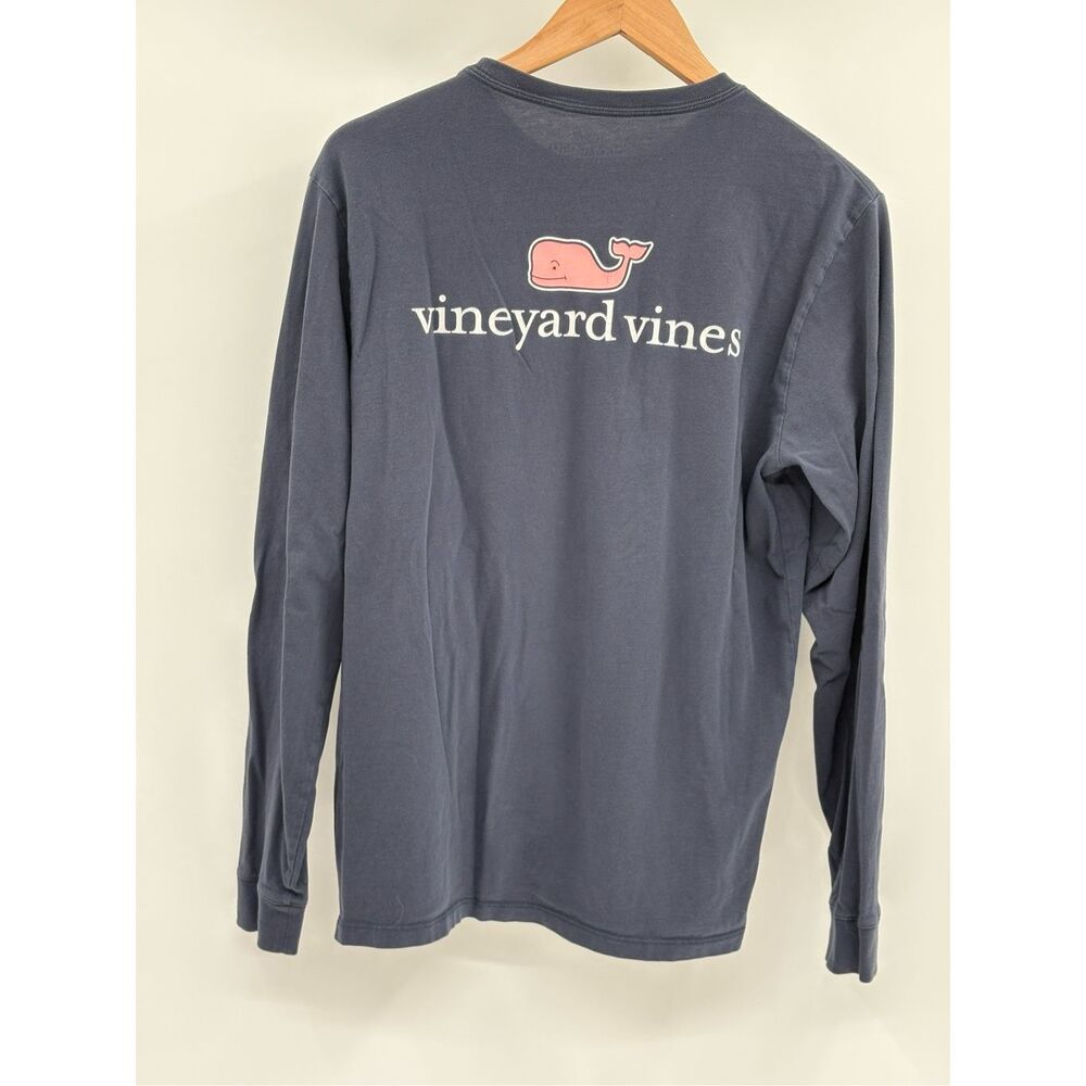 Vineyard Vines Long Sleeve T Shirt Men Size Small Navy Blue Pink